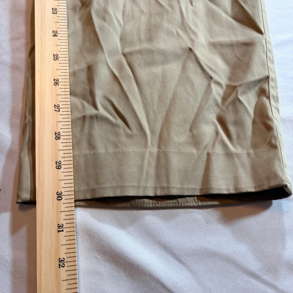 Nike Golf Pants Mens 38x32 Khaki Dri-Fit Flat Front Stretch Performance Trousers